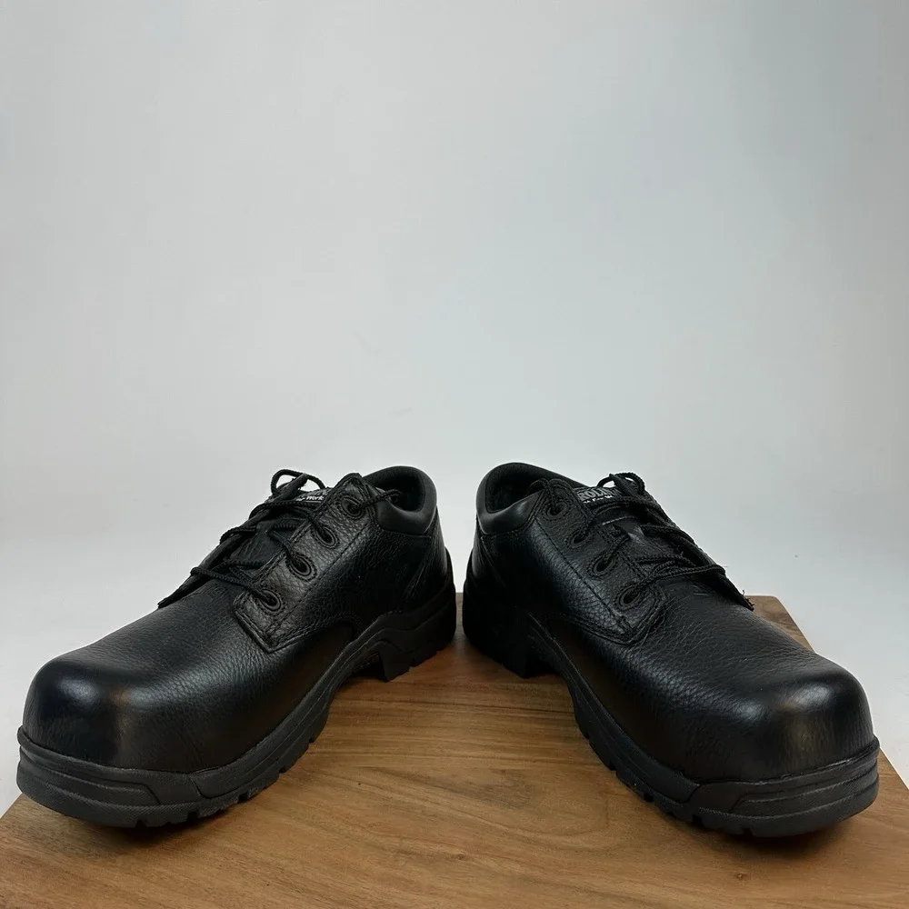New Mens Carolina CA9538 Black‎ Leather Oxford Composite Toe Shoes Sz 8.5 2E